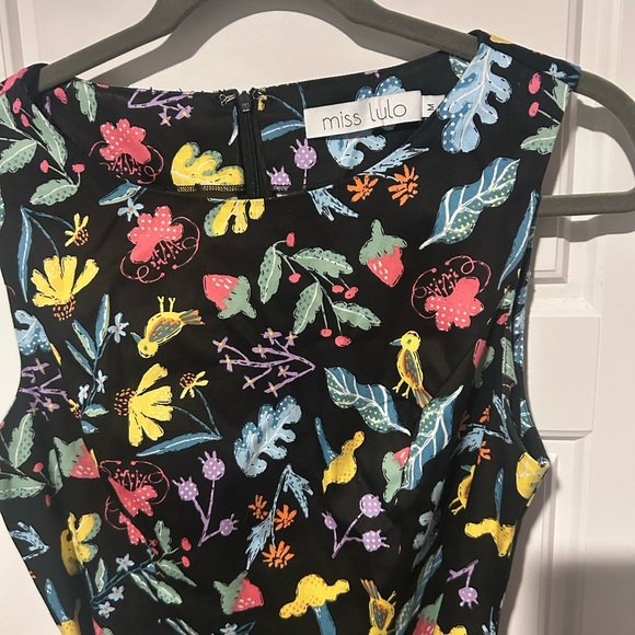 Miss Lulo Floral Print Dress Medium - Picture 4 of 6